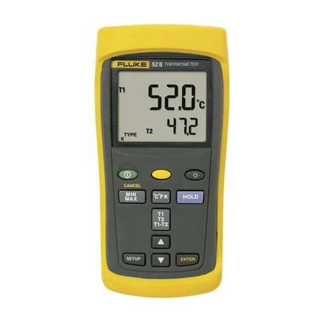 Fluke 52 II Appareil de mesure de température -250 - +1372 °C sonde J, K, T, E Y415721 (1/2)
