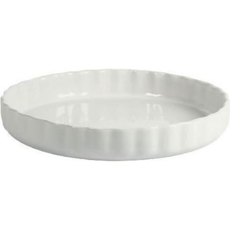 Moule À Tarte - 28 Cm - Céramique - Blanc - Compatible Lave-Vaisselle