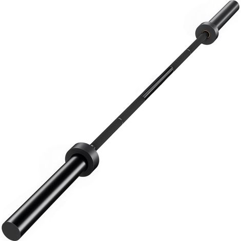 Olympische Langhantel, 180 cm, Stahl, 200 kg Belastbarkeit, Schwarz
