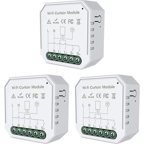 Tuya WiFi Smart Curtain Modul – 3-teilig, Fernsteuerung per App, Timer und Alexa/Google Home Sprachsteuerung (1/5)