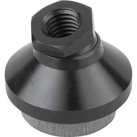 KIPP Gelenkteller Schwingungsdämpfend D1=M16 D=50 H=40 Stahl (1/3)