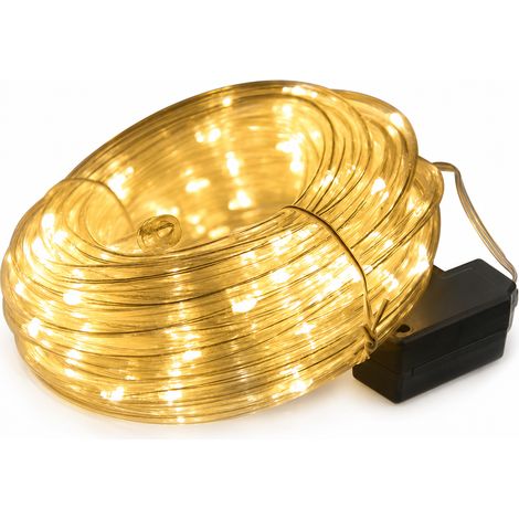 Guirlande Lumineuse Tube LED Extérieure Étanche, Blanc Chaud, 500 LED, 24 V à Brancher, Jardin et Noël (1/5)