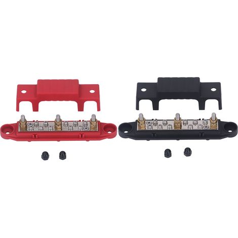 Lot de 2 borniers de répartition 10x bornes vis 8 barre collectrice 3 x 1/4 po pour camping-car yacht bateau (1/5)