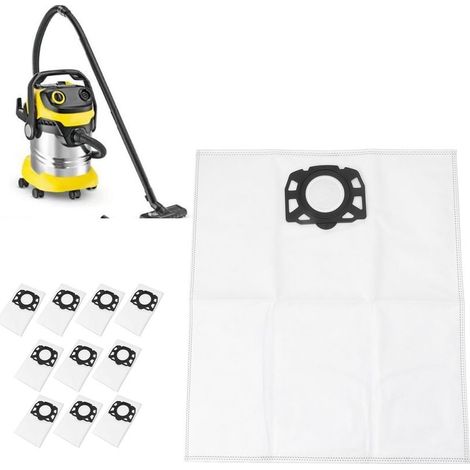 Lot de 10 Sacs pour Aspirateur Karcher wd4 wd5 wd6 mv4 mv5 mv6 pour aspirateur humide et sec (1/3)