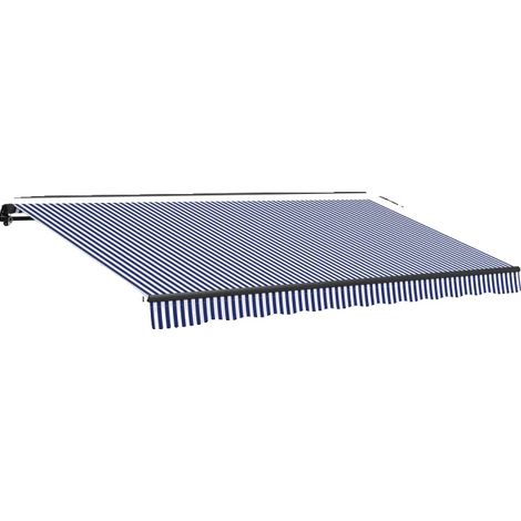 Auvents, 4x3m, Angle Ajustable 45°-85°, Fonctionnement à Manivelle, Matériau Imperméable, Cadre en Aluminium Léger (1/5)