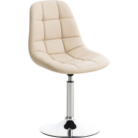 Chaise lounge Emil en similicuir Crème (1/5)