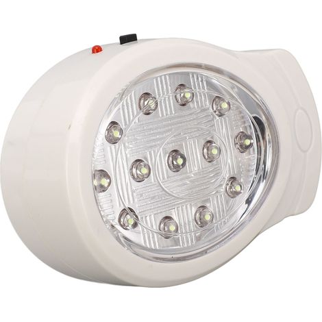 Lampe de secours LED rechargeable 2W, lumière blanche froide, 2 modes, économique, pour pannes de courant, prise européenne 110‑240V (1/5)