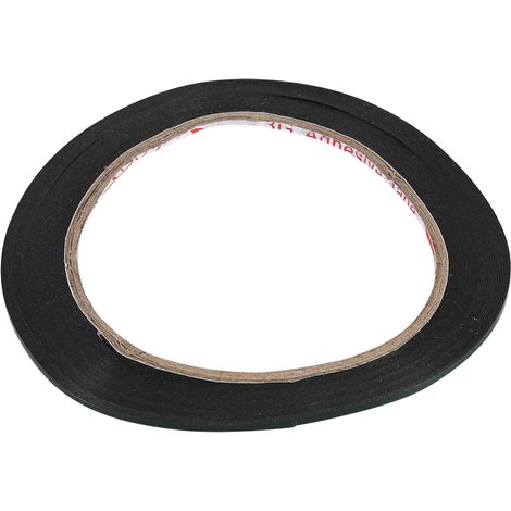 Ruban adhésif mousse double face noir super fort, 10 m x 2 mm, rouleau autocollant puissant