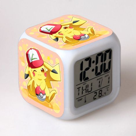 Réveil lumineux pour chambre d'enfant, réveil de chevet 8 sons (1/4)