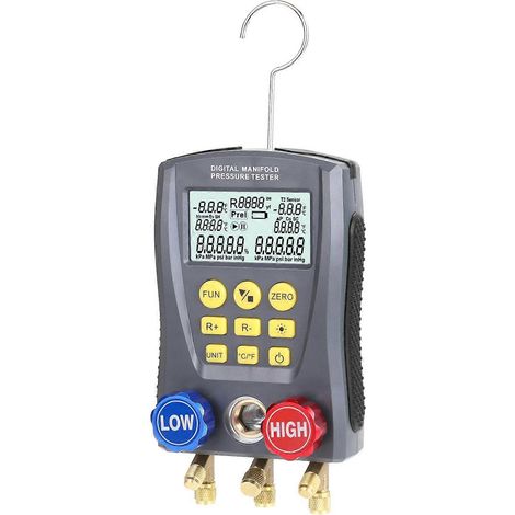Manomètre numérique de réfrigération, testeur de pression sous vide, manomètre de température pour systèmes CVC (1/5)
