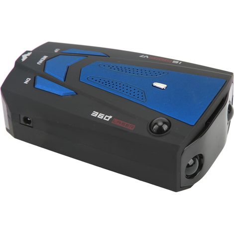 Détecteur de radar de voiture avec protection à 360°, détecteur électronique pour chiens, testeur de vitesse et compteur de vitesse (bleu). (1/5)