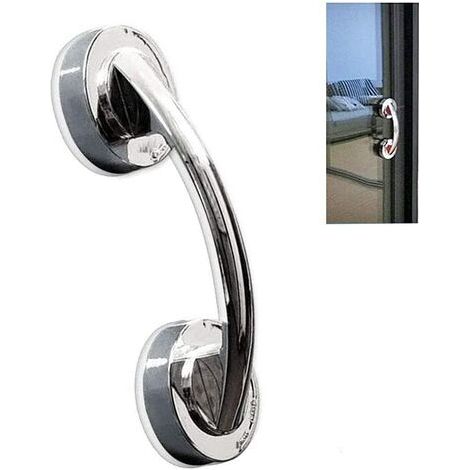 Suction Handle, Safety Non-Slip Suction Cup Grab, Silver Suction Cup Door Handle, Portable Suction Cup Grab, Shower Cupboard Door Handles, For Bathroom, Window, Door (1/5)