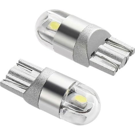 100 ampoules LED T10 W5W 194 pour voiture, 3030 2SMD, éclairage intérieur de stationnement et de plafonnier, 12 V, 6000 K, blanc/bleu, entières (violettes) (1/5)