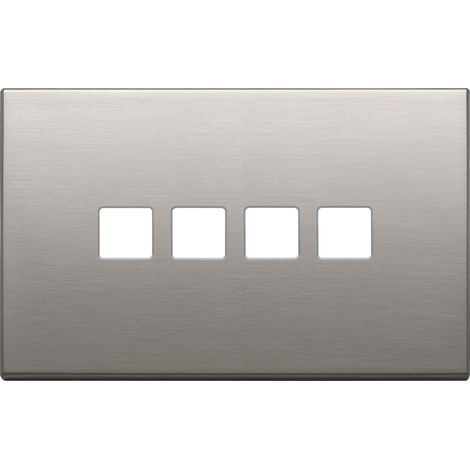 VIMAR - 22684.4.11 4Mx4 Flachplatte Gebürstetes Nickel