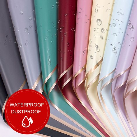 Papier Cadeau Fleuri 20 Feuilles Imperméable pour Emballage de Bouquets et Cadeaux