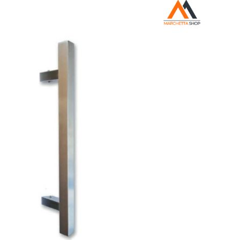 MANIGLIONE INOX SAT INCLINATO SINGOLO QUADRO 25X25 L.700mm I (1/3)