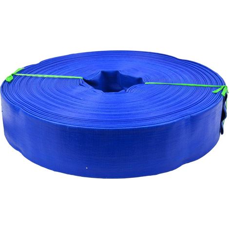 Garronda Tuyau de Refoulement 2" Ø 50mm de 50 m d'Arrosage en PVC Bleu (1/2)