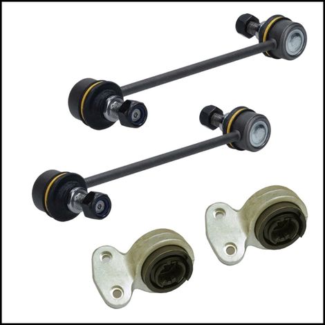 Kit 2 silent block + 2 tiranti barra anteriore lato dx-sx bmw (e46) serie 3