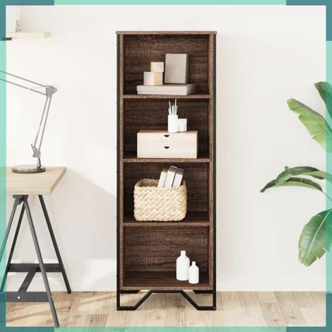 848613 Bibliothèque chêne marron 50x31x137,5 cm bois d'ingénierie (1/5)