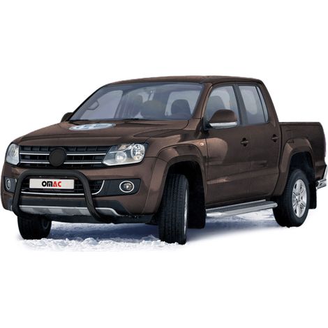 Pare-Buffle Avant Pour VW Amarok 2016-2020 en Acier Inox Noir (1/5)