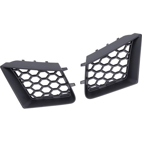 Grille Supérieure de Pare-chocs Avant, 2 Pièces Grille Supérieure de Pare-chocs Avant Gauche Droite Noir Brillant de Remplacement pour Seat Ibiza Cordoba 6L 2002 à 2009 (1/5)