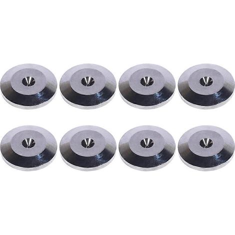 Set mit 8 Isolationspads aus Aluminiumlegierung für Lautsprecher, Verstärker, Vorverstärker und DACs – rutschfeste Bodenmatte