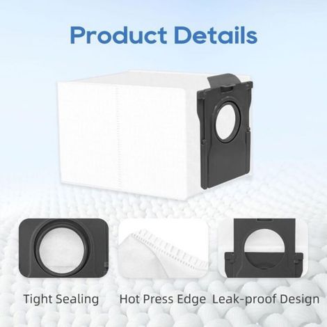 Sacs À Poussière - Pour Aspirateur Robot Dreame X30 X40 S30 S40 S50 X50 - Lot De 12 Pièces (1/5)