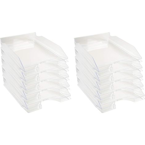 Bandejas para documentos de 34 x 25 x 6,5 cm para documentos A4+ Crystal Ref 12323D Paquete de 10 (1/5)