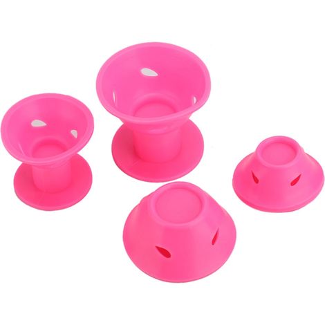 30 rouleaux coiffants DIY ondulés pour cheveux, bigoudis souples rose, outil de mise en plis maison, lot de 30 pièces, accessoire professionnel de curling (1/5)