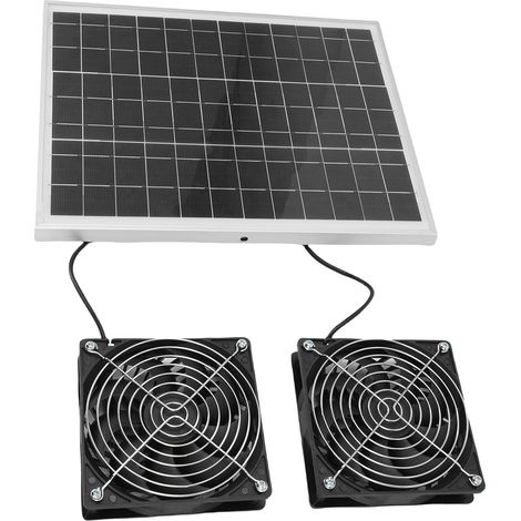 Solar Fan Kit, 75W Monocrystalline Panel, for Camping (1/5)