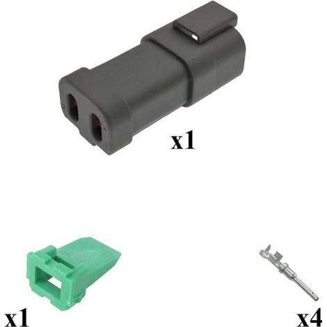 Kit connettore serie DT porta maschio 4 vie E003