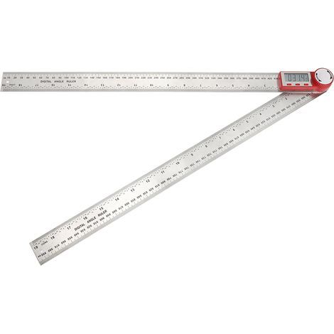 Digitales Lineal aus Edelstahl, elektronisches 360°-Messgerät zur Winkel- und Längenmessung von 0-500 mm (1/5)