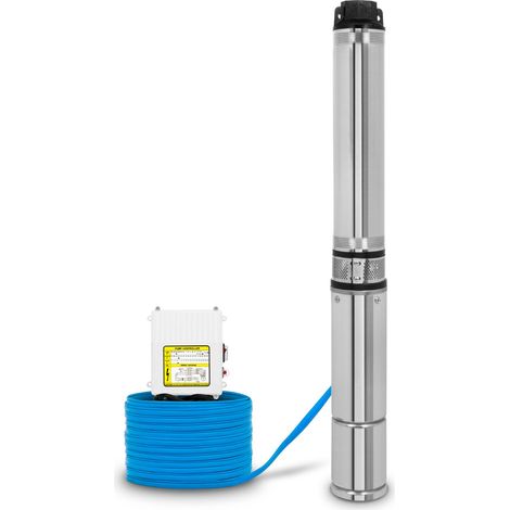 Pompa sommersa pozzo 4" 1100W acque chiare cavo 20m – EBERTH