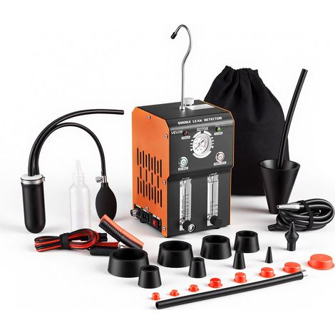 Détecteur de Fuite de Fumée 12 V CC, Machine à Fumée Automobile pour Diagnostic EVAP sous Vide, Testeur avec Pompe à Air Intégré, Manomètre, Débitmètre, Jauge d'Huile, 2 Modes pour Voiture, Moto (1/5)
