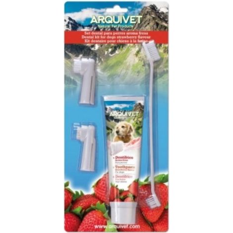 SET DENTAL PARA PERROS AROMA FRESA