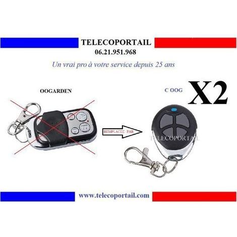 LOT DE 2 Télécommandes compatibles - TELECOPORTAIL - IUMIN 3500 - Compatible OOGARDEN - Réf. 0471-0005 - Noir (1/2)