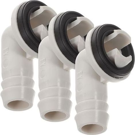 3 Pièces 15mm Connecteur De Tuyau De Vidange De Climatiseur Adaptateur D'unité De Climatisation De Fenêtre Adaptateur De Vidange D'eau De Condensation Raccord Coudé De Climatiseur De (1/5)