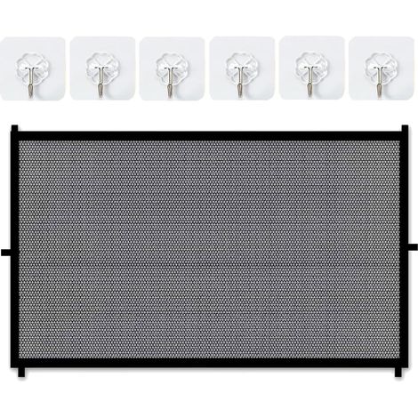 Barrière de Sécurité Sans Perçage pour Bébés et Chiens - Protection Escaliers avec Crochets Adhésifs (1/5)