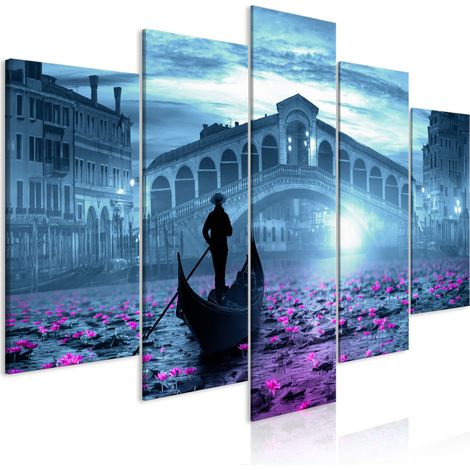 Quadro - Magic Venice (5 Parts) Wide Blue - 200x100 (1/4)