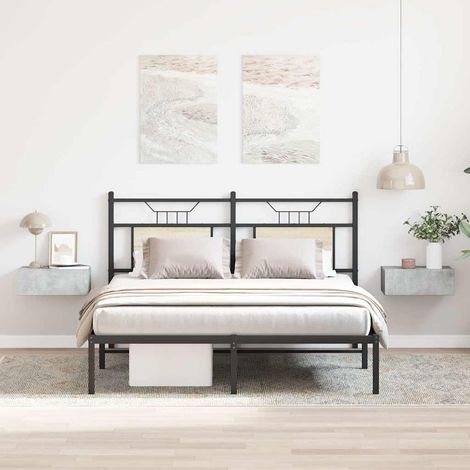 Comodini Pensili 2pz Grigio Cemento 40x30x15 Legno Multistrato vidaXL
