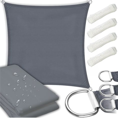 Sonnenschutz, UV-Schutz, Markise, grau, wasserdicht, 3x3 m (1/5)