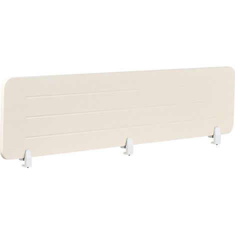 Panel separador tablero PET acústico tapizado de tela 180 x 40 cm beige claro Ziggy