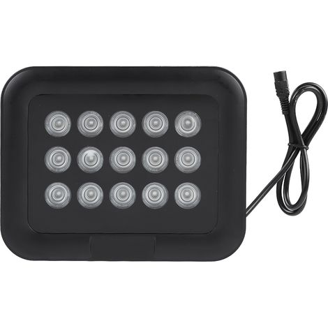 Lampe infrarouge IP66 15 LEDs pour caméra de sécurité, vision nocturne 12V DC
