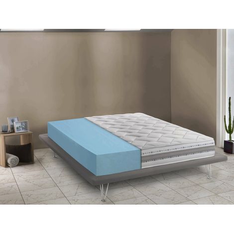 Talamo Italia - Materasso matrimoniale Aghi, Materasso sfoderabile in Memory Foam e Waterfoam, 100% Made in Italy, Anti acaro e Anallergico, Cm 160x190h21 (1/5)
