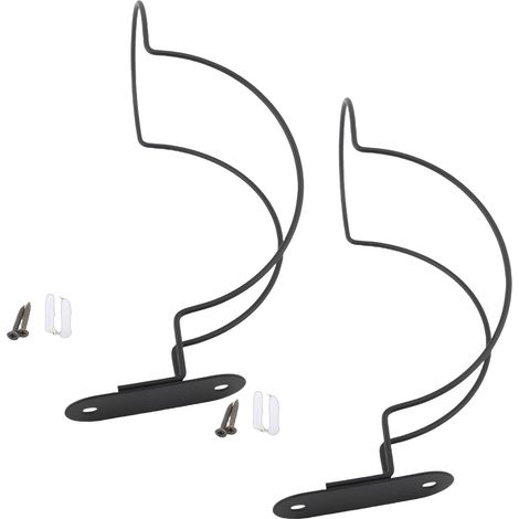 Support Casque Noir Métal Forte Charge Gain de Place Mural – Porte Casques Chapeaux Rangement Présentation 2pcs (1/4)