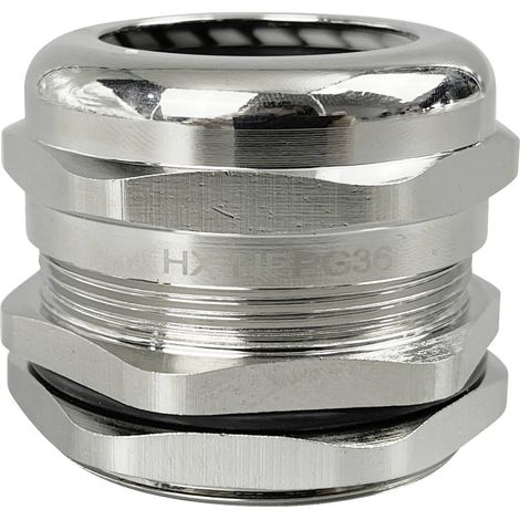 TRU COMPONENTS TC-10305396 PRESSE-ÉTOUPE PG36 LAITON (NICKELÉ) MÉTAL 1 PC(S) (1/2)