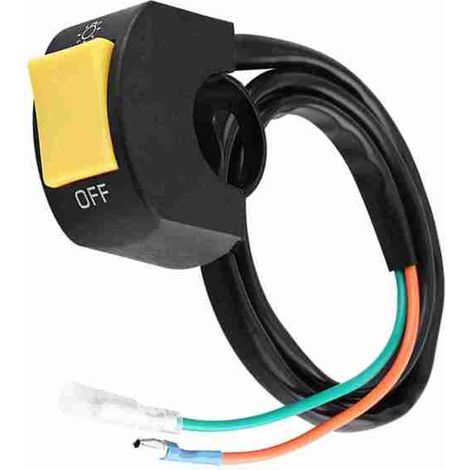 7/8 Zoll Motorradlenker LED-Scheinwerfer Ein-/Ausschalter mit gelbem Knopf