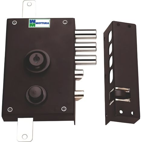 Mottura ELETTROSERRATURA TRIPLICE DA APPLICARE CON SCROCCO Art. 30.E30 E.mm. 63 Dx
