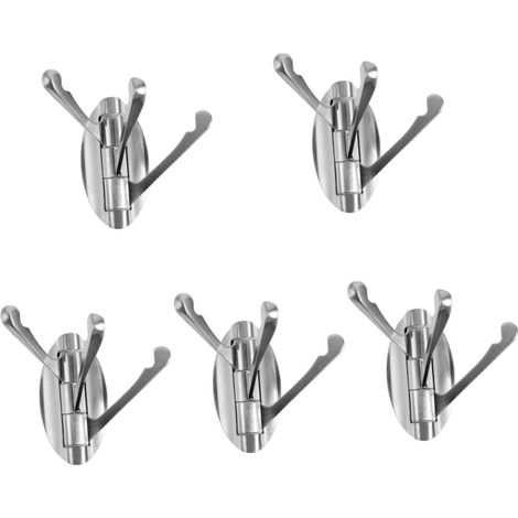 5 Pièces à Serviettes Mural Manteau Suspendu Faire Pivoter Le Porte-serviettes De Rangement Muraux Pour La Maison Toilettes Poubelle Sec Alliage De Zinc (1/5)