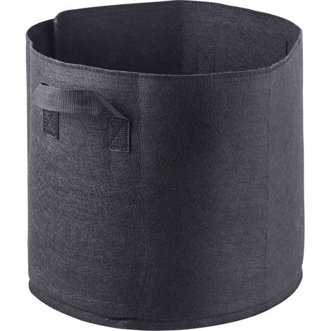 Meister Pflanzsack 29 Liter - 7 Gallonen - 30 x Ø 35 cm - 5 Stück - Luft- & wasserdurchlässig - Filz / Pflanzen-Sack / Kartoffel-Pflanzsack / Filz-Topf / Filz-Pflanztasche / 9960580